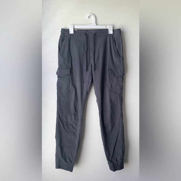 PROJEK RAW Men’s Grey Joggers,With drawstrings, tapered legs and,leg pockets - Picture 1 of 9